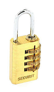 Sec Reset Padlock Brs 20Mm S1192