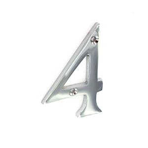 Sec 75Mm Numeral 4 Chrome S2964*