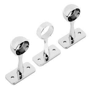 Securit S5553 1 Centre & 2 End Bracket Chrome 19Mm