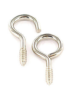 Securit Curtain Wire Hooks & Eyes Nickel Plated (6+6)