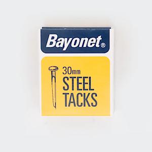 Bayonet Tacks (Fine Cut Steel) - Blue (Box Pack) 30Mm