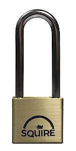 Henry Squire Lion Premium Solid Brass 5 Pin Long Shackle Double Locking Padlock, 39.5 Mm