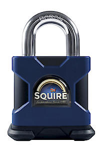 Henry Squire Stronghold P5 Cylinder Open Shackle Steel Padlock, 50mm (Length)