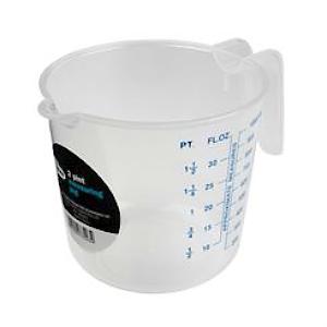 Chef Aid Plastic 1L / 2 Pint Measuring Jug |2 Side Measuring Increments