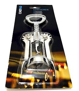 Chef Aid Chrome Corkscrew, Multicolour, Regular