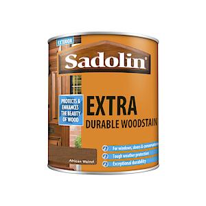 Sadolin Extra Woodstain (Yellow Tin) 1Lt - African Walnut