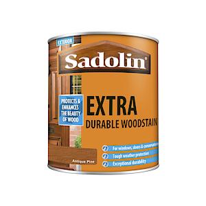 Sadolin Extra Woodstain (Yellow Tin) 1Lt - Antique Pine