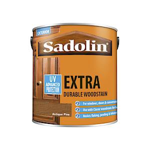 Sadolin Extra Woodstain (Yellow Tin) 2.5Lt - Antique Pine