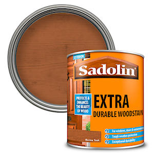 Sadolin Extra Woodstain (Yellow Tin) 1Lt - Burma Teak