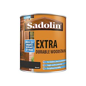 Sadolin Extra Woodstain (Yellow Tin) 1Lt - Ebony