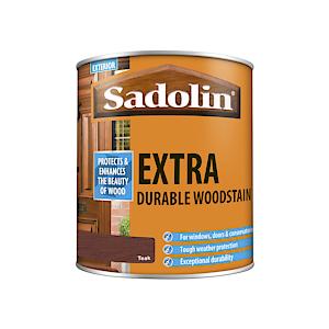 Sadolin Extra Woodstain (Yellow Tin) 1Lt - Teak