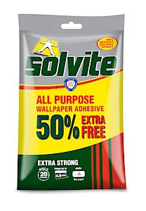 Solvite All Purpose Wallpaper Adhesive 3 Roll +50%free (Hangs Up To 4.5 Rolls)