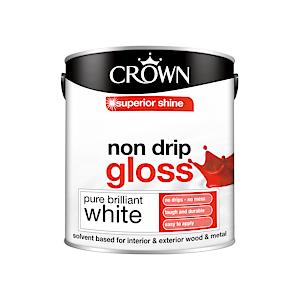 Crown Non Drip Gloss Pure Brilliant White 2.5L | Superior Shine Gloss
