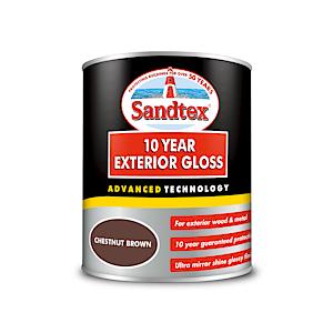 Sandtex Retail 10 Year Exterior Gloss Chestnut Brown 0.75 L