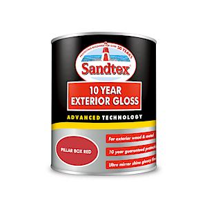 Sandtex Retail 10 Year Exterior Gloss Pillar Box Red 0.75 L