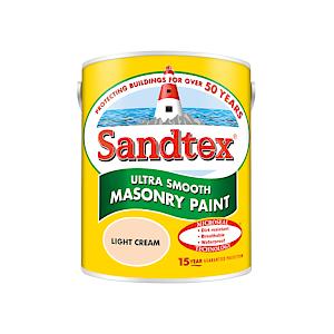 Sandtex Retail Ultra Smooth Masonry Light Cream 5 L