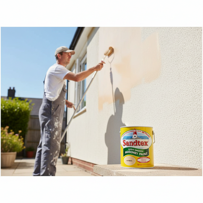 Sandtex Microseal | Smooth Masonry Paint | Oatmeal | 5 Litre