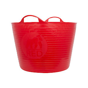 Red Gorilla 38L Large Flexible 2-Handled Recycled Tub, Red