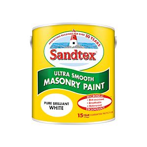 Sandtex Retail Ultra Smooth Masonry Brilliant White 2.5 L
