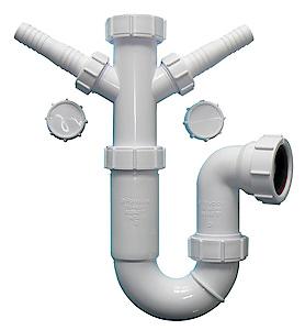 Primaflo Double nozzle Appliance Trap (Dia)40mm x 76mm