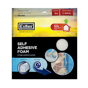 Exitex Saf Self Adhesive Foam White 5M