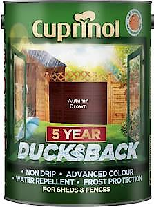 Cuprinol Ducksback 5 Year Waterproof For Sheds And Fences, 5 L - Silver Copse