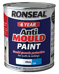 Ronseal Ampws25L Anti Mould Paint White Silk 2.5 Litre