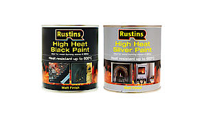 Rustins Hrbl250 High Heat Paint, Black, 250 Ml