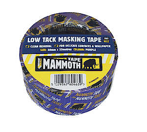Everbuild Mammoth Low Tack Masking Tape €“ Easy Tear €“ Off White €“ 25Mm X 25M