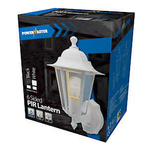 OUT 6 SIDED WHITE PIR L ANTERN