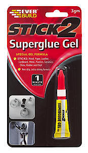 Everbuild Stick2 Superglue Gel Clear 3G Tube