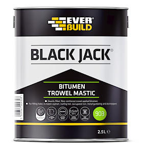 Everbuild Black Jack 903 Bitumen Trowel Mastic  Black 2.5 Litre