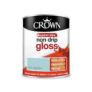 Crown Retail Non Drip Gloss Duck Egg Blue 750ml