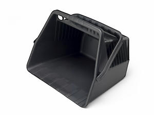 Addis 513825 Garden Leaf Lawn Cuttings Scoop Tool Bucket With Handle, Black, 41 X 30 X 33Cm