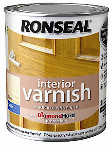 Ronseal Rslivgcl250 Interior Varnish Quick Dry Gloss Clear, 250 Ml