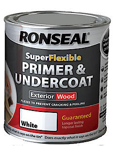 Ronseal Rslewpwhi750 750Ml Super Flexible Wood Primer And Undercoat - White