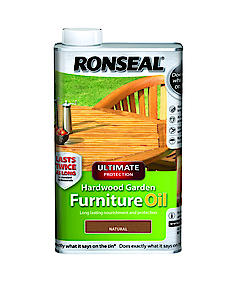 Ronseal 500Ml Natural Ultimate Protection Hardwood Garden Furniture Oil Natural
