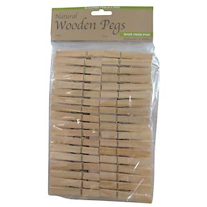 Kendon Rope And Twine Pack Of 36 Wooden Pegs