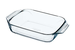 Pyrex Optimum Glass Rectangular Roaster High Resistance Easy Grip 31X20 Cm