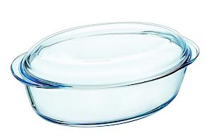 Pyrex Essentials Glass Oval Casserole High Resistance, 3 L