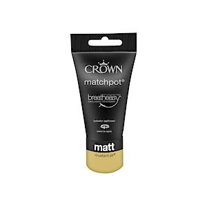 Crown Matchpot Mustard Jar Matt