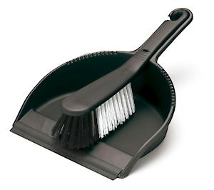Addis 505874 Dustpan And Stiff Brush Set, Black,22.5 X 31.5 X 11 Cm