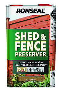 Ronseal Rslsfb5L 5 Litre Shed And Fence Preserver - Black