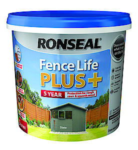 Ronseal 5 Litre Fence Life Plus Paint - Medium Oak