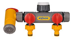 Hozelock Two-Way Connector With Flowmax Tap