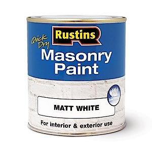 Rustins Masonry Paint | Matt White | Quick Drying | Low Odour | 250ml
