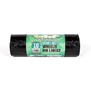 Ecobag - 10 Pack Eco-Friendly Wheelie Bin Liners - 240L