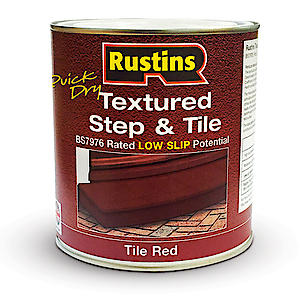 Rustins Textured Step & Tile Paint 500Ml Red