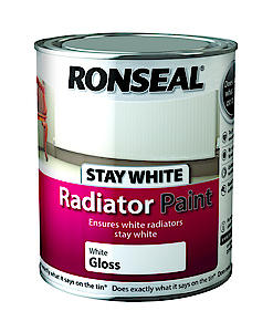 Ronseal Stays White Radiator Paint - White - 750Ml - Matt