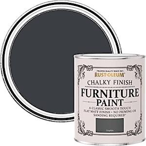 Rust-Oleum Amz0034 Watercolour Chalky Finish Furniture Paint - Graphite - 750Ml
